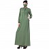 Casual abaya with Pin tucks- Jade Green Casual abaya with Pin tucks- Jade Green